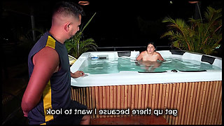 Melany Latina Fucking with Her Boyfriend's Best Friend in the Jacuzzi