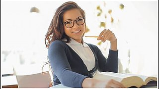 Nerdy Asian Schoolgirl Morgan Lee Is A Slut For The Tutors Big Dick