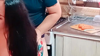 Sex in the Kitchen When Stepmom Opens the Refrigerator