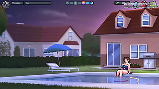 Summertime Saga V21.0.0 - Pregnant Stepmom MILF with Big Boobs Fucks Her 18yo Stepson. He Creampies Her Impregnated Pussy