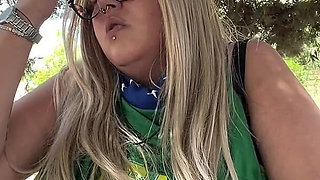 Brazilian BBW MILF Goddess Smoking Ritual in Nature