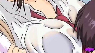 Big Tit Stepsisters Fuck Nerdy Wataru In Hentai Rivalry