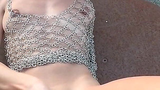 Kinky Blonde Slut Masturbates on the Rooftop!