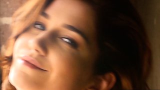 Busty teen reveals her nipple piercings