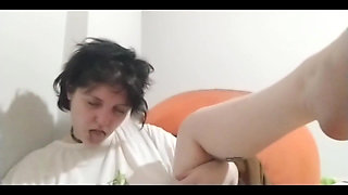 Double Amputee Sucks Her Foot Foot Fetish