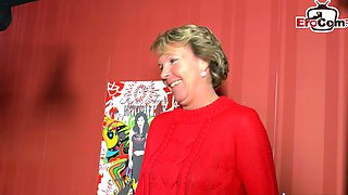 German granny does her first sex casting for pocket money