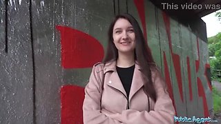 Public Agent & College Brunette: Real Teen Art Student, 19, Shyly Sucks & Studies Big Dick Outdoor for Cash