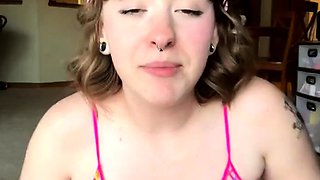 Blonde tight pussy babe has solo toy fun