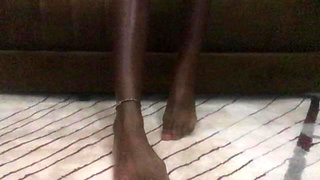 African Ebony Feet Fetish Petite Oiled Teen 18 Sitting