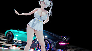 [mmd] Radiant Genie Tight Miniskirt Thong Flowing Texture Nipples