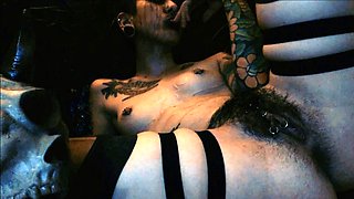 Fetish hoe masturbates takes bukkake fetish cock pov action