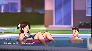 MILF STEP-MOM WAS SURPRISED! I FUCK HER IN SWIMSUIT! SUMMER TIME SAGA