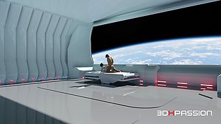 Zero-G Deepthroat & Anal on Orbital Station Japanese Echo Takes Hard Assfuck in Space Before Back Cumshot