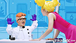 Dexxxter Pounds Pregnant Latina Stepsister De Des Tight Anus and Blasts Her with Thick Cum for
