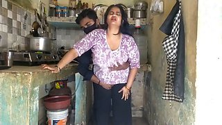 Horny Step Sister Caught in Kitchen - Step Bro Fucks Her Hard While Coo
