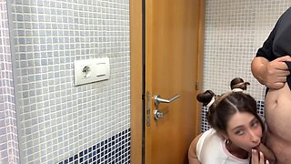 Petite Young Stepdaughter Gets Pounded Hard By Stepdad In Bathroom During Secret Fuck