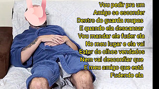 Erotic Stories Cuckold Fetish - a Wife Rests Blindfolded While the Cuckold's Friend Is Inside the Wardrobe