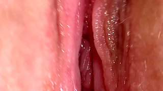 Super Close-up Wet Pink Pussy and Clit Orgasm
