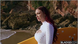 Troy Francisco, Hollywood Cash And Octokuro Model In Insatiable Beach Babe Octokuro Gets Dped By Two Bbcs