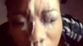 Ebony Amateur's Massive Facial