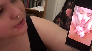 Chastity Cuck Teasing! Dirty Talk Sph & Showing Him Pictures of Me with My Bull! Vibrator Stimulating