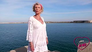 Eva Delage, 70 year old Blonde Cougar Fucked by 2 Men