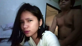 Jerking to My Resting Stepsister, She wake up and  Cant Resist My COCK