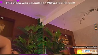 Justinnejade Leopard Underwear Tease - Big Tits Out, Panties Off, Legs In Stockings