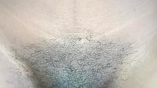Cumming on top of small cameltoe pussy