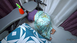 Kaam wali stuck in table, Owner Fucked her big Ass from behind.