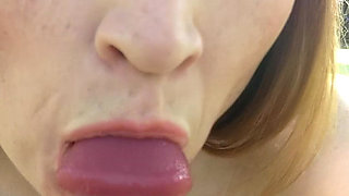 Horny Dirty Talking Cougar Slut Sloppy Outdoor Blowjob