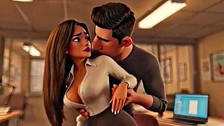 Horny Office Girl Fucked Hard in Copy Room - Lewd Artificial 3D Hentai Animation