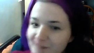 Emo Goth Girl's Foot Fetish Webcam Show