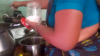 Indian Aunty Cooking Sex with Boyfriend