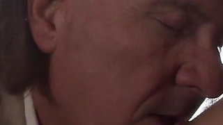 Hot country girl gets fucked by old guy with huge dick