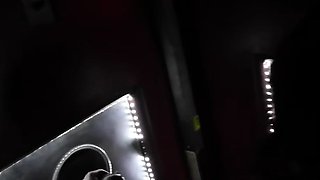 Glory hole blowjob busty amateur blonde fucking in stall