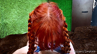 Tiny ginger Babe drains you with Feet, Mouth & Tight Pussy