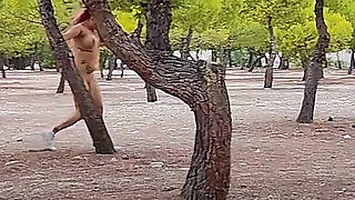Outdoor Risky Running Sport Naked Risk in Park