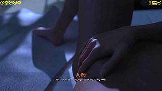 My Pleasure 10: Julian Watches Julia Finger Pussy Moaning His Name Kitchen Boobs