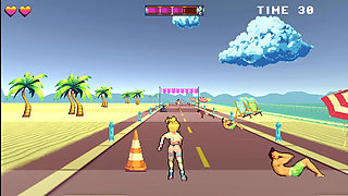 FInishing My Rollerblading BY FUCKING ALL BEACH GUYS! - Rollerbabe