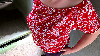Swollen Red Tits on Construction Site