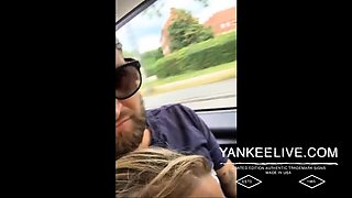 Backseat Blowjob in a Taxi - Amateur Swinger Girl Goes Wild