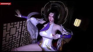 Asian BBW Hentai 3D Animation - Big Booty Prophecy Sex with Cumshot