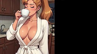 StepmomArt Delivers Slippery Hentai JOI Instructions to Big-Titted Big-Butt Stepmom
