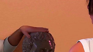 Croft Adventures Hentai Game Parody Ep.5 Lara Find a BBC Gloryhole in the Library Restroom!