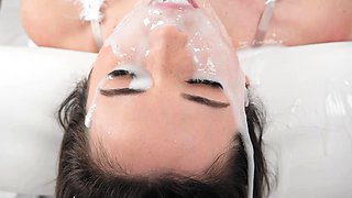 Real Life Hentai - Doll looking girl fucks big dildo and