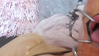 Sexy Busty Amateur Blonde Toys Orgasm