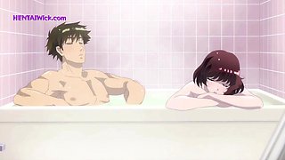 Bathroom Fun with My Girlfriend’s Hairy Stepsister(Anime Hentai)