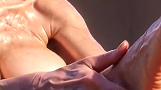 Old Granny Enjoying Oil Foot Massage - Desperate for Tongue in Toes