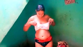 Rural Indian. Busty aunty soaping in front of me